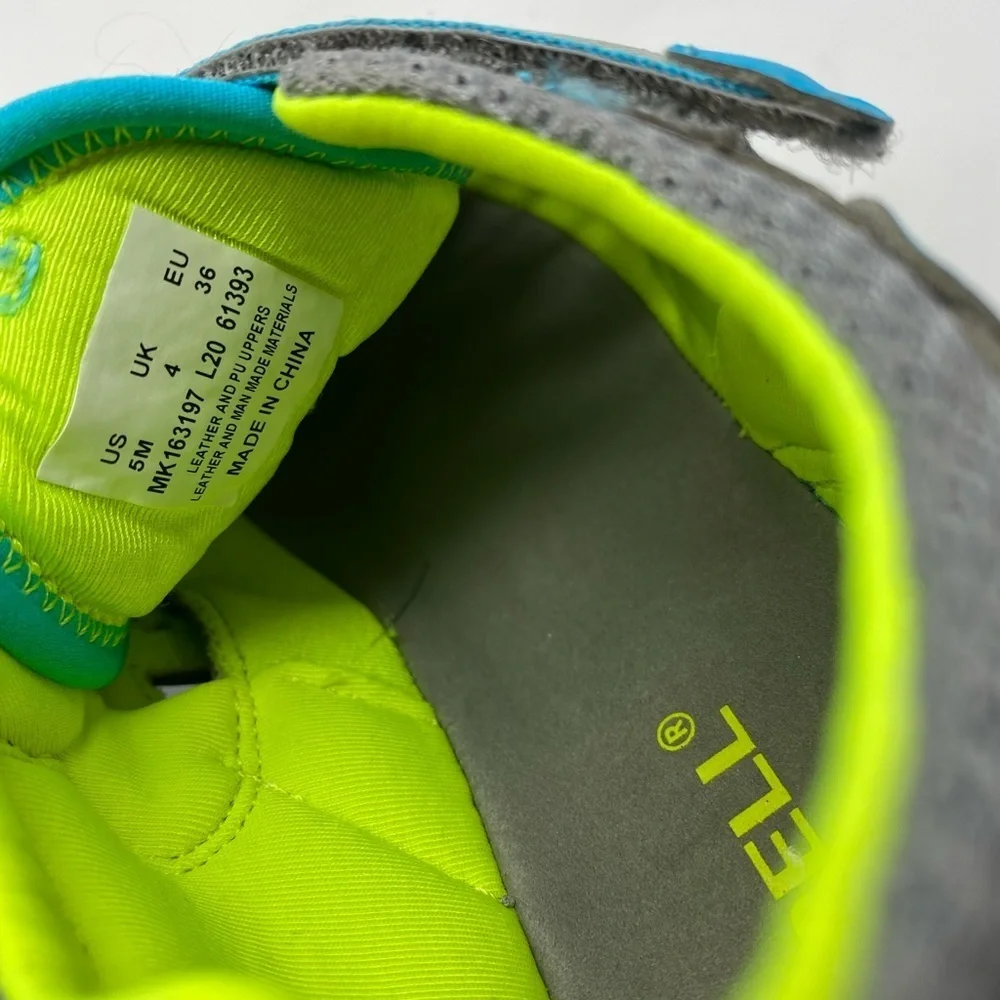 Merrell Hydro Quench Grey/Turquoise Leather/Mesh Outdoor Shoes Youth Kids US 5 M